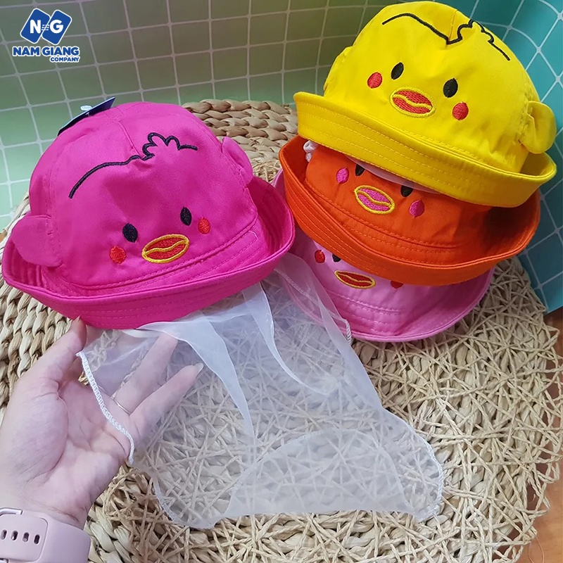 Mũ kèm khăn voan vành tròn