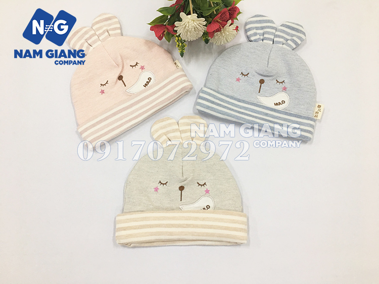 Mũ nỉ có tai cho bé