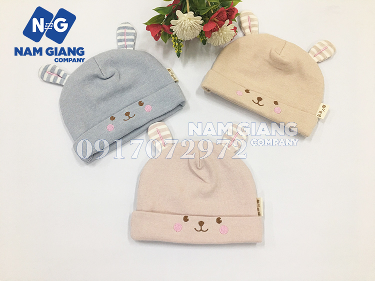 Mũ nỉ có tai cho bé