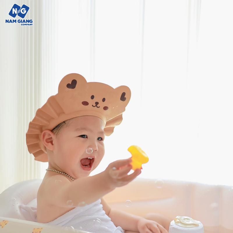Mũ tắm cho bé hình gấu