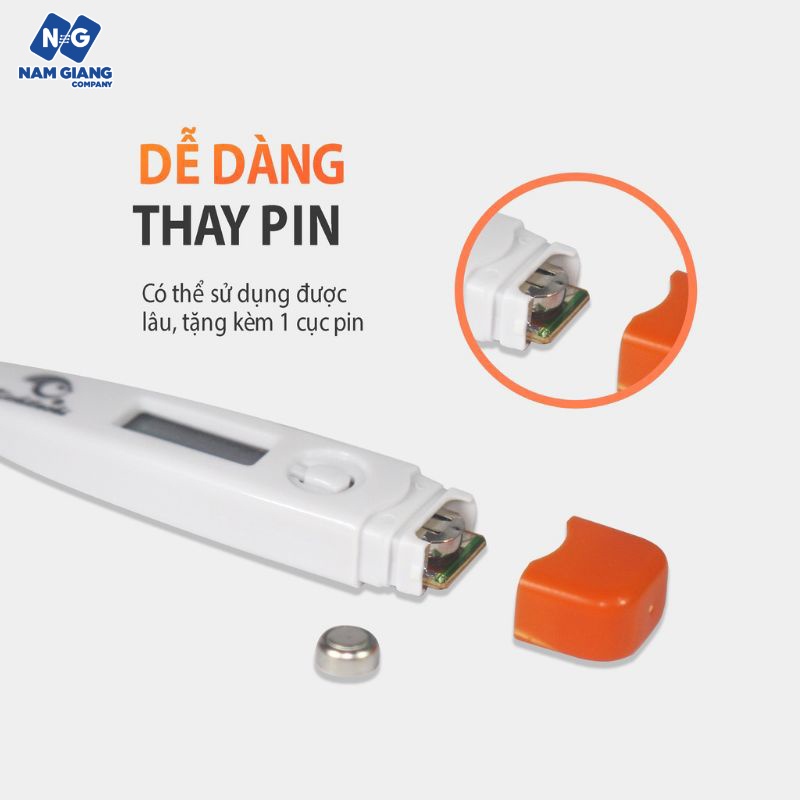 Nhiệt kế điện tử kichi công nghệ nhật bản(kèm 2 pin)