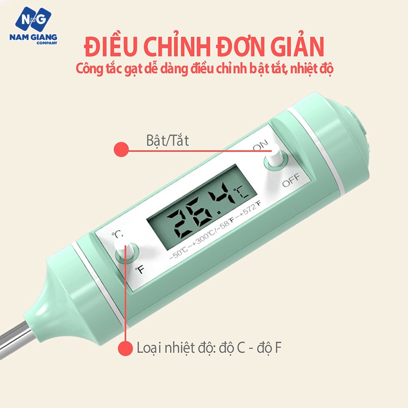Nhiệt kế que đo nhiệt độ sữa KICHI