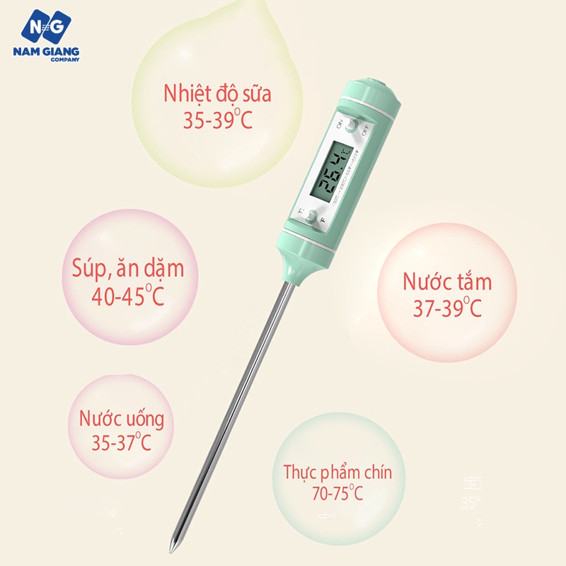 Nhiệt kế que đo nhiệt độ sữa KICHI