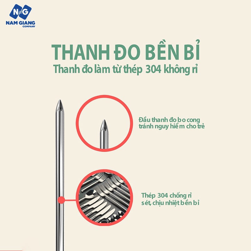 Nhiệt kế que đo nhiệt độ sữa KICHI