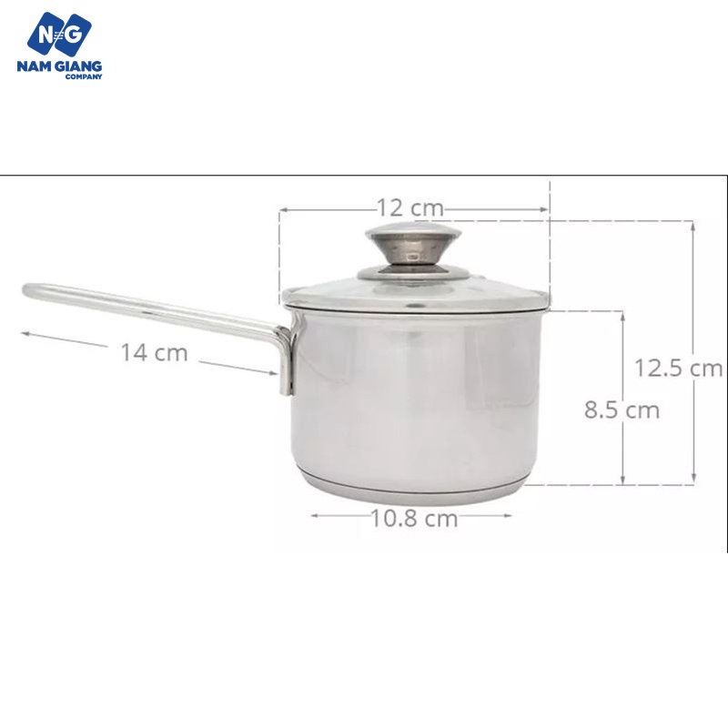 Nồi nấu bột cháo nắp kính 12cm fivestar