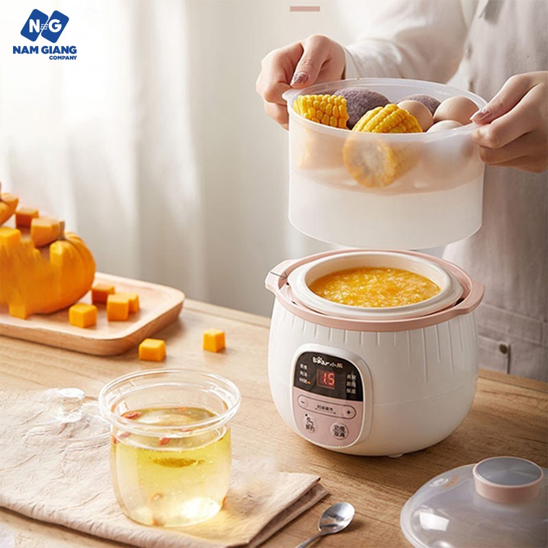 Nồi nấu cháo chậm BEAR 0,8L