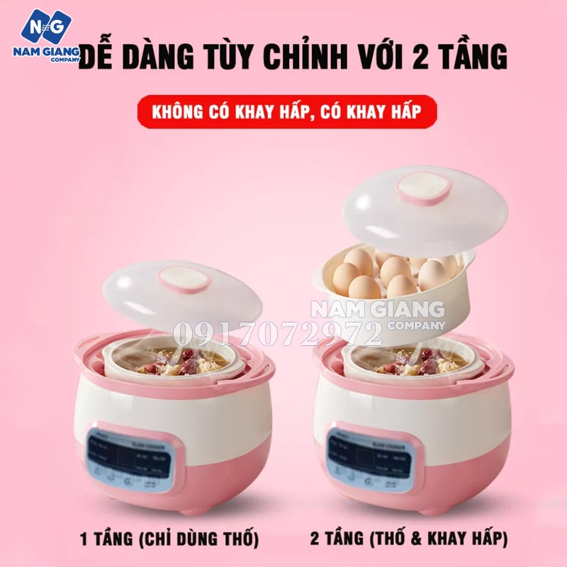 Nồi nấu cháo chậm Inbear 1.6L