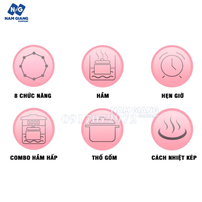 Nồi nấu cháo chậm Inbear 1.6L