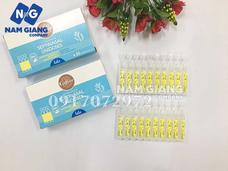 Nước muối sinh lý kháng viêm gifrer tép vàng (hộp 20 ống)
