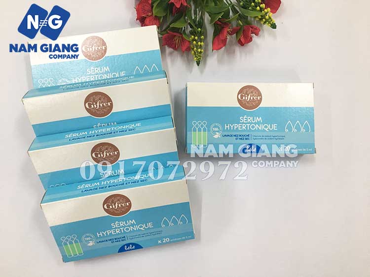 Nước muối sinh lý kháng viêm gifrer tép xanh (Hộp 20 ống)