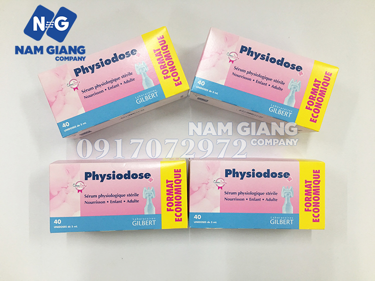 Nước muối sinh lý Physiodose (Hộp 40 ống)