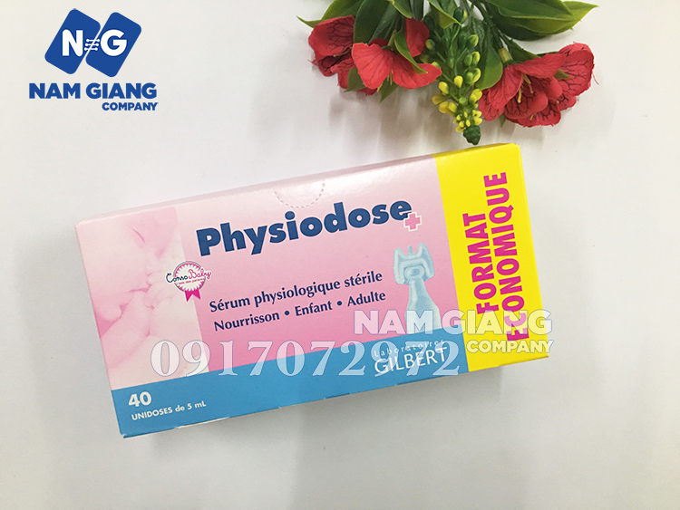 Nước muối sinh lý Physiodose (Hộp 40 ống)