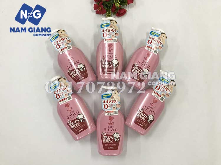 Nước rửa bình sữa Arau Baby dạng chai 500ml