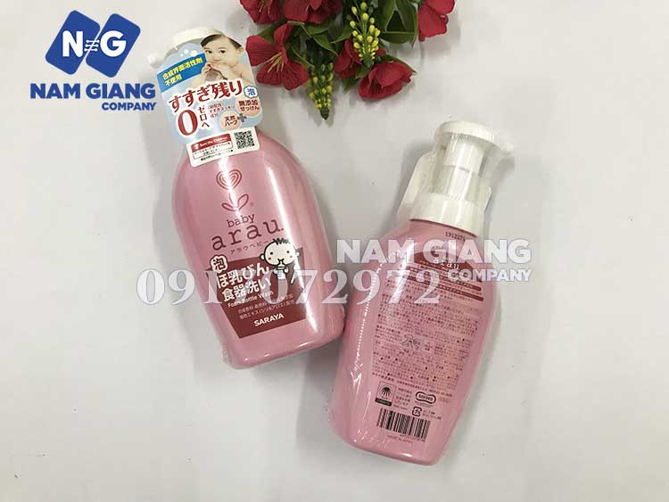 Nước rửa bình sữa Arau Baby dạng chai 500ml