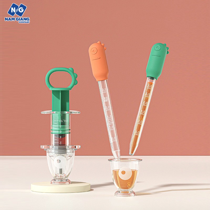 Bộ dụng cụ bón thuốc - bón sữa hình khủng long