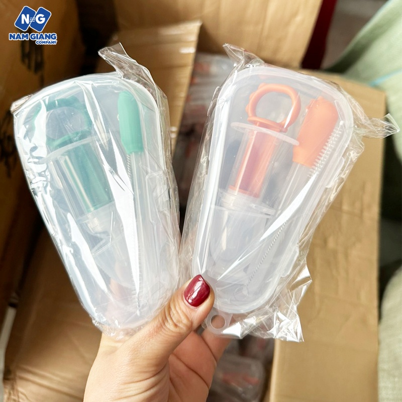 Bộ dụng cụ bón thuốc - bón sữa hình khủng long