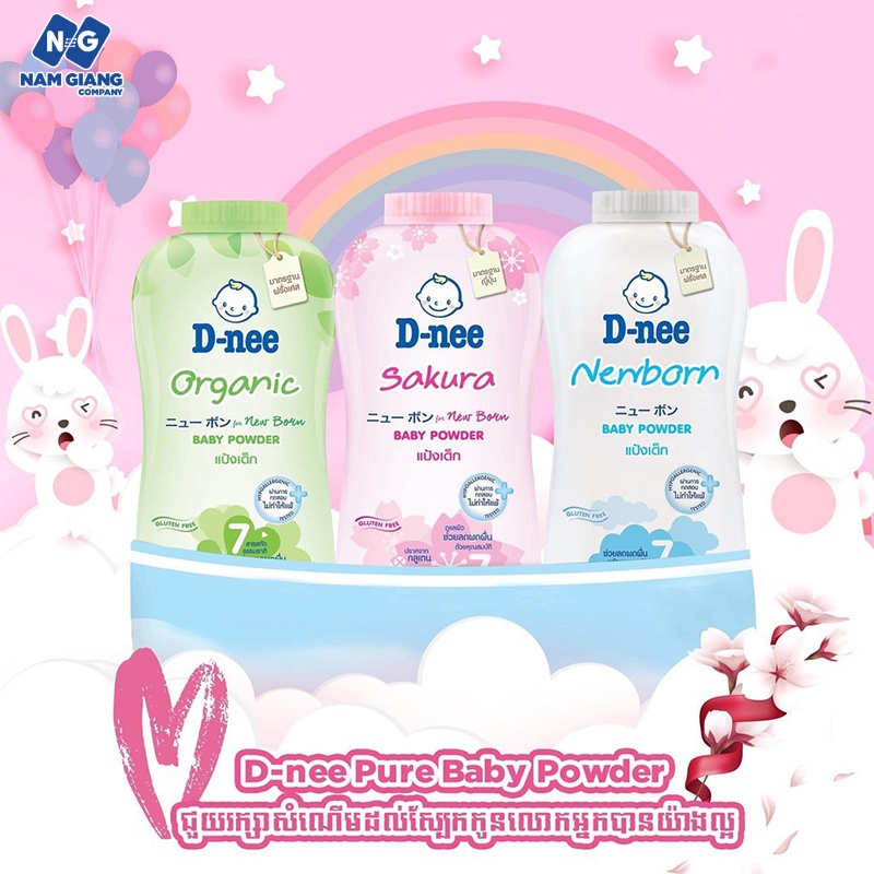 Phấn rôm Dnee thái lan 380g