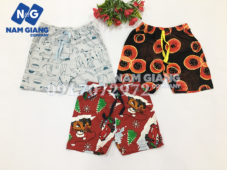 Quần đùi borip cho bé trai, gái nhiều hình