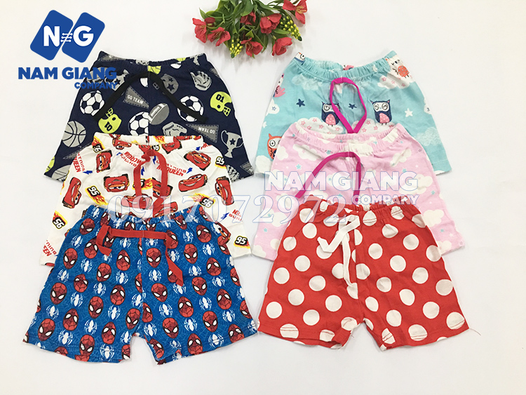 Quần đùi borip cho bé trai, gái nhiều hình