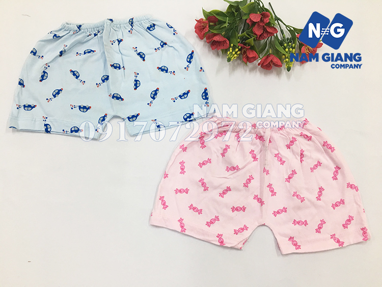 Quần đùi sơ sinh carter in hình