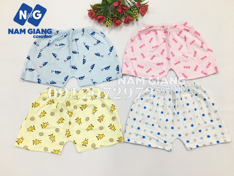 Quần đùi sơ sinh carter in hình