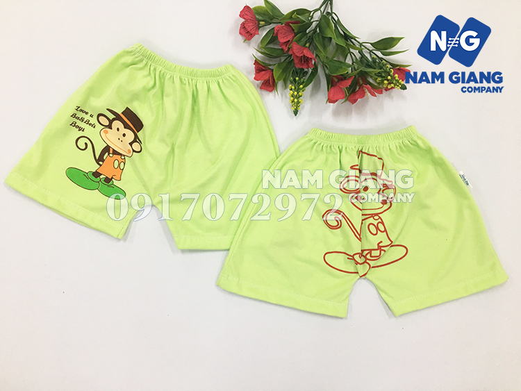 Quần đùi sơ sinh carter minh đức in mông