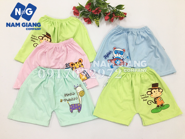 Quần đùi sơ sinh carter minh đức in mông