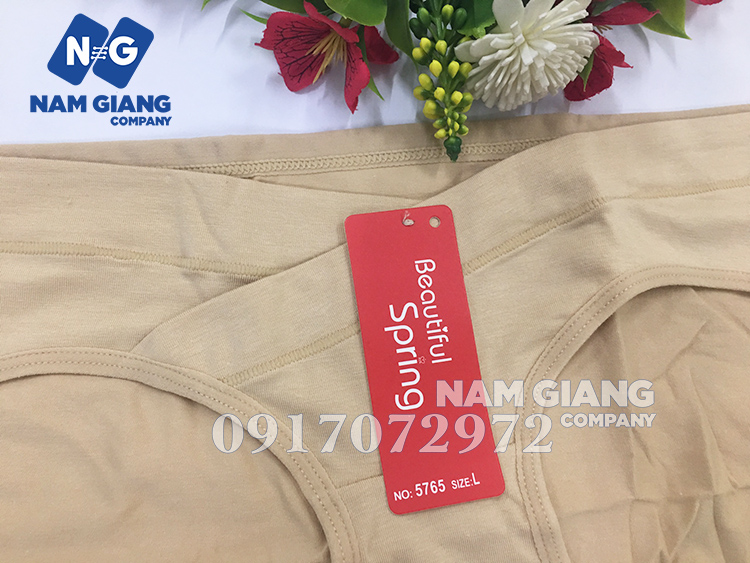 Quần lót bà bầu cotton cạp chéo màu