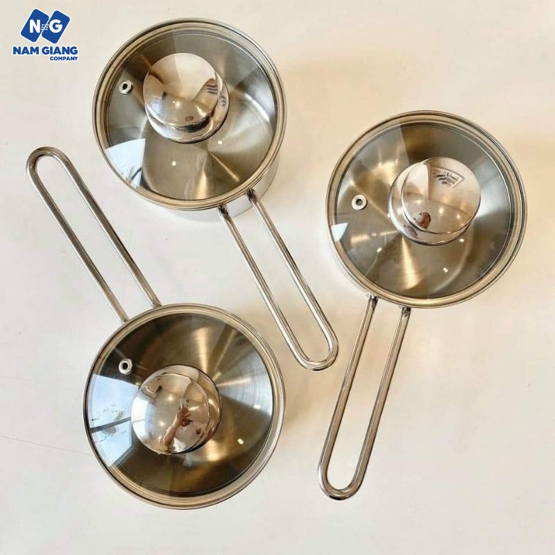 Quánh nấu bột nắp kính chống dính 14cm
