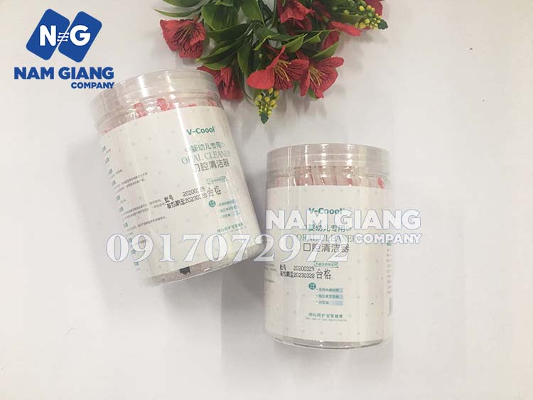 Que đánh rơ lưỡi VCOOL cho bé sơ sinh (hộp 30 que)