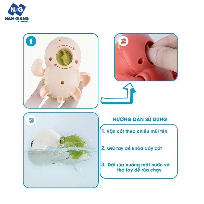 Rùa biển chạy cót đồ chơi thả chậu tắm