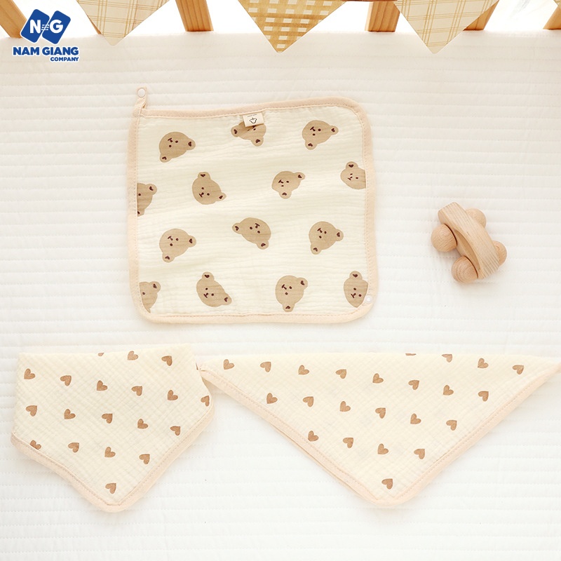 Sét 3 khăn xô muslin đa năng