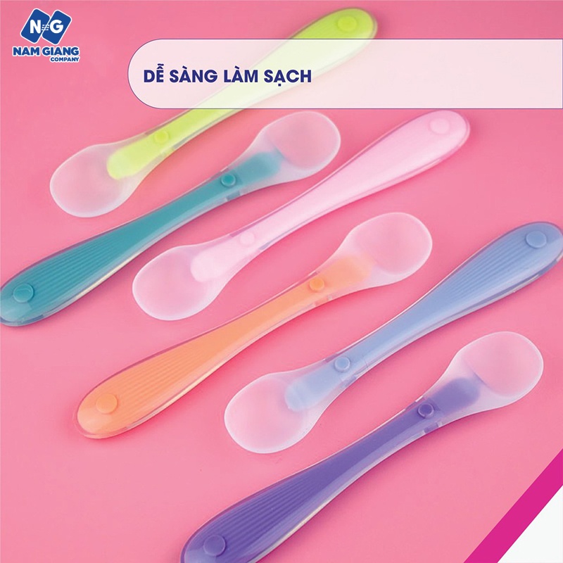 Sét 2 thìa silicon ăn dặm KICHI