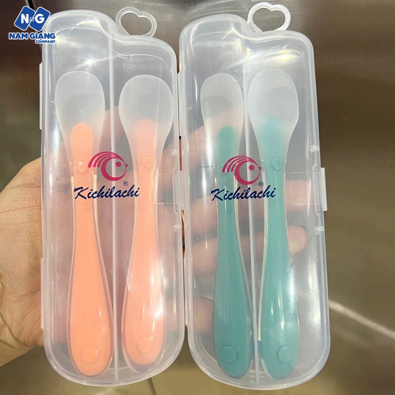 Sét 2 thìa silicon ăn dặm KICHI