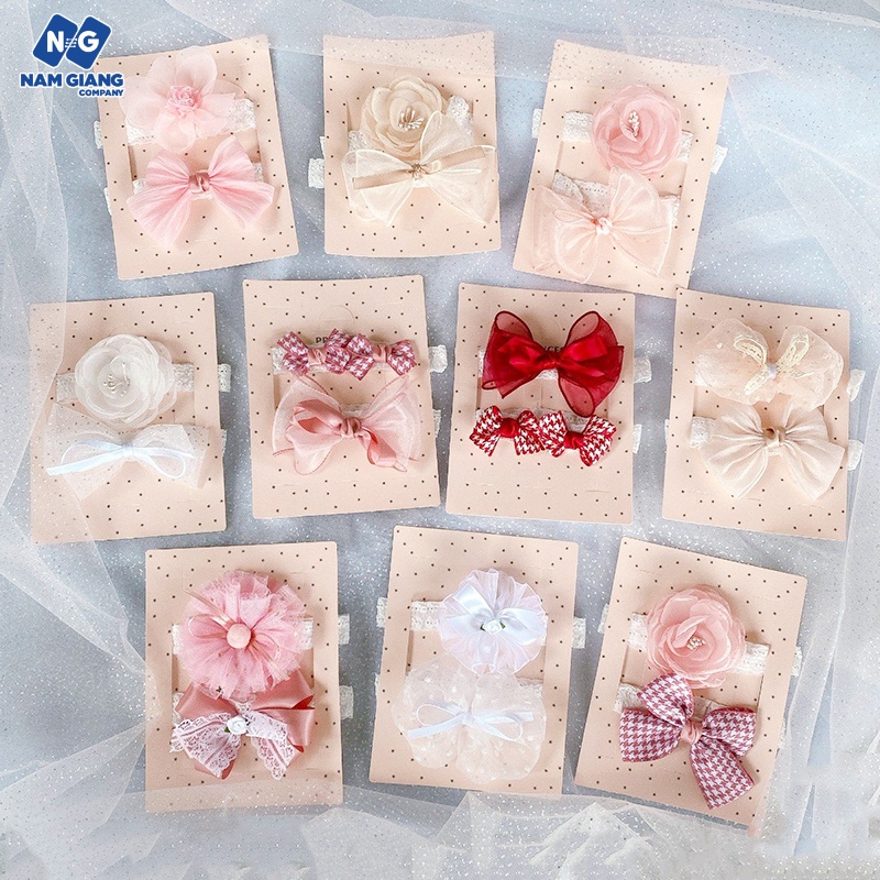 Sét 2 tuban nơ cho bé gái