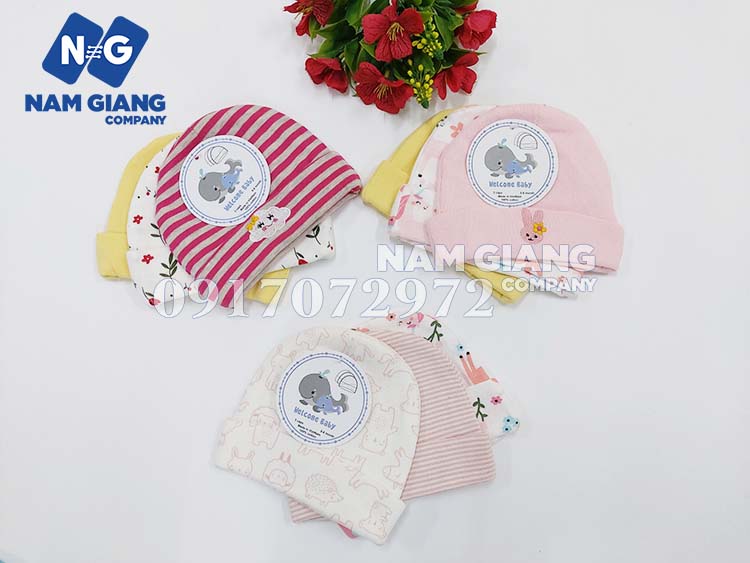 Sét 3 mũ chụp sơ sinh