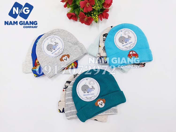 Sét 3 mũ chụp sơ sinh