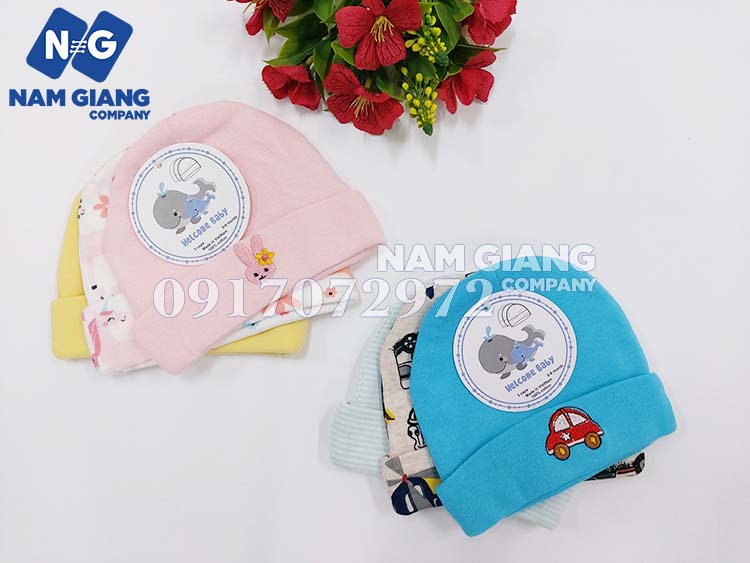 Sét 3 mũ chụp sơ sinh