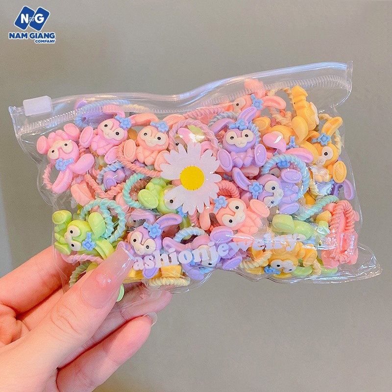 Sét 50 chun buộc tóc nhiều hình