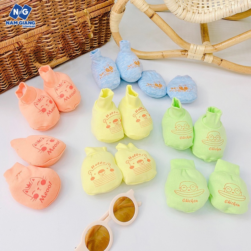 Bao tay, chân sơ sinh sợi tre