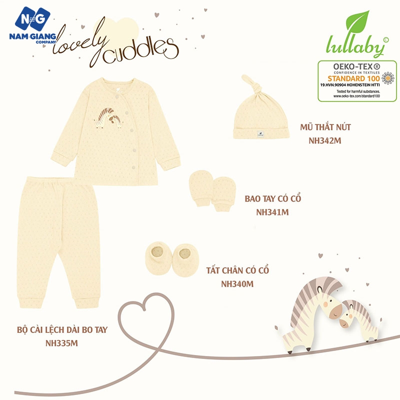 Sét bộ lullaby bo dài tay cài lệch (Có tách riêng)