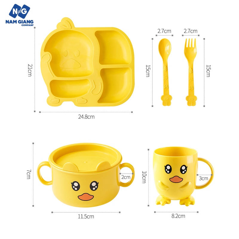 Sét ăn dặm hình vịt 5 món