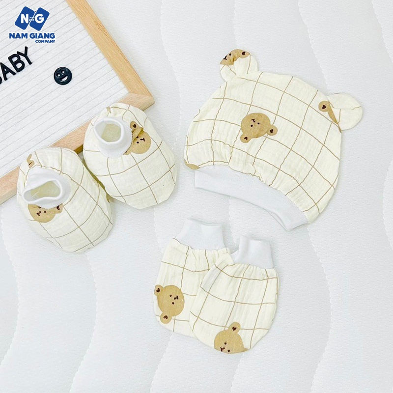 Sét mũ, bao tay chân ANCHEE cho bé