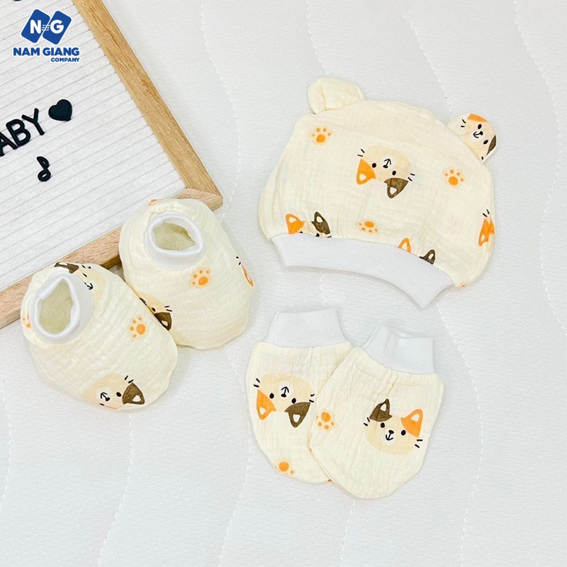 Sét mũ, bao tay chân ANCHEE cho bé