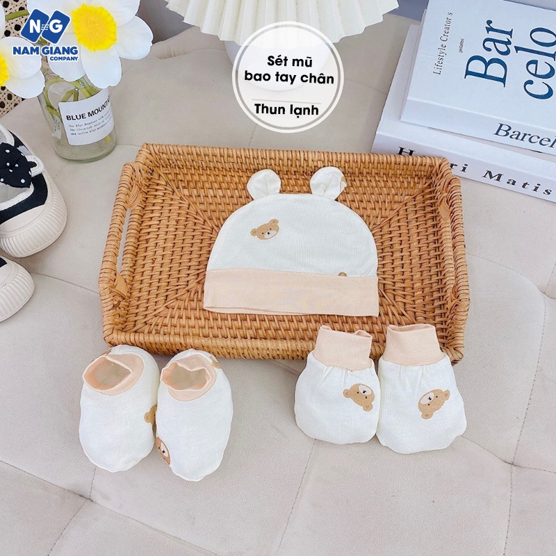 Sét mũ bao tay chân thun lạnh DB BABY