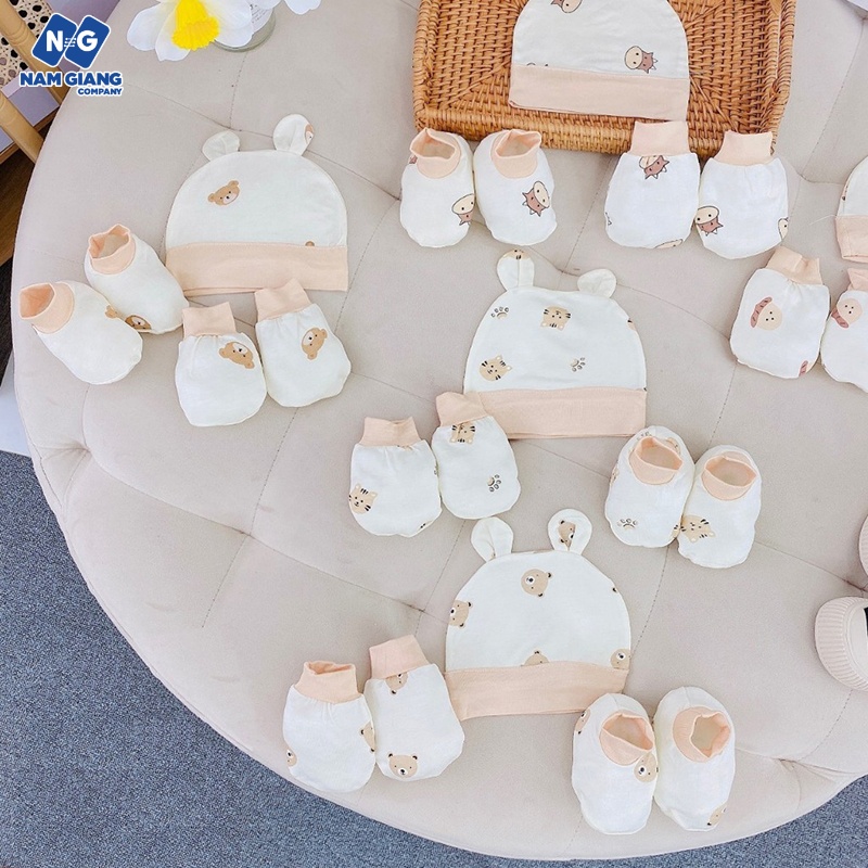 Sét mũ bao tay chân thun lạnh DB BABY