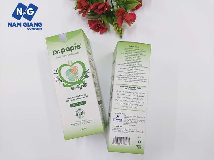 Sữa tắm thảo dược Dr.papie 230ml