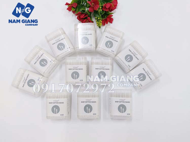 Tăm bông ngoáy tai VCOOL ( Lố 12 hộp)