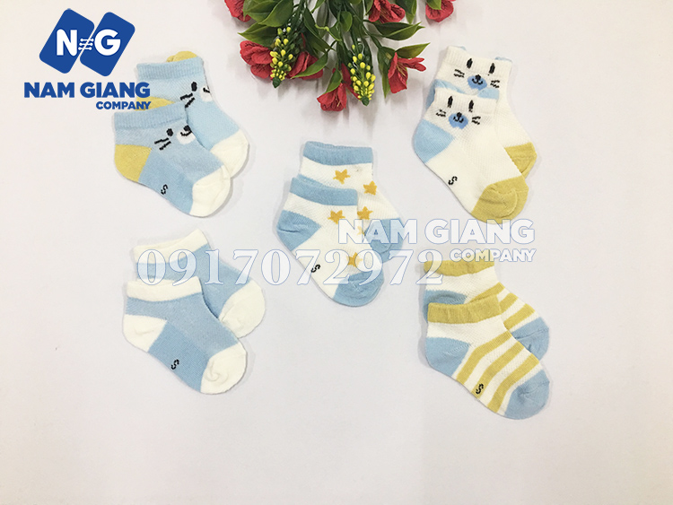 Tất lưới sơ sinh mùa hè cao cấp (sét 5 đôi)