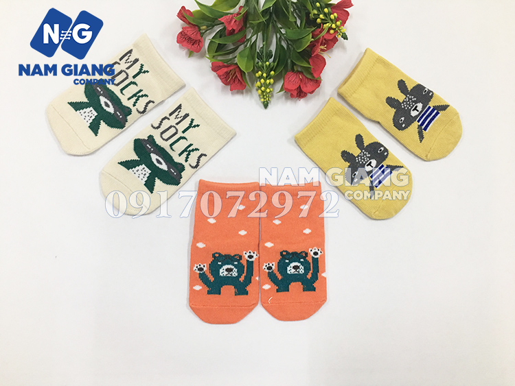 Tất màu PONY KIDS in hình thú (lố 12 đôi)